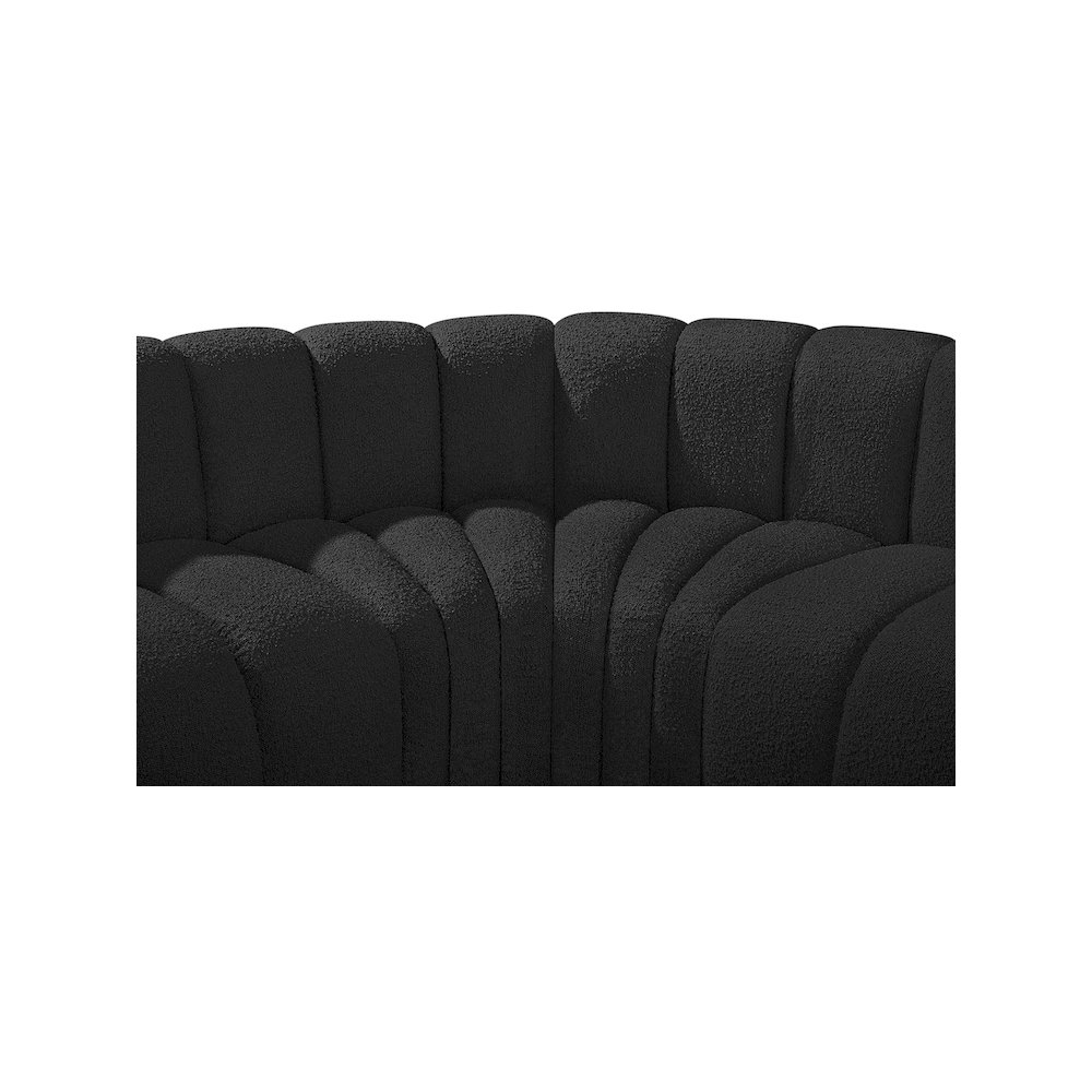 Arc Black Boucle Fabric Modular Sofa. Picture 6