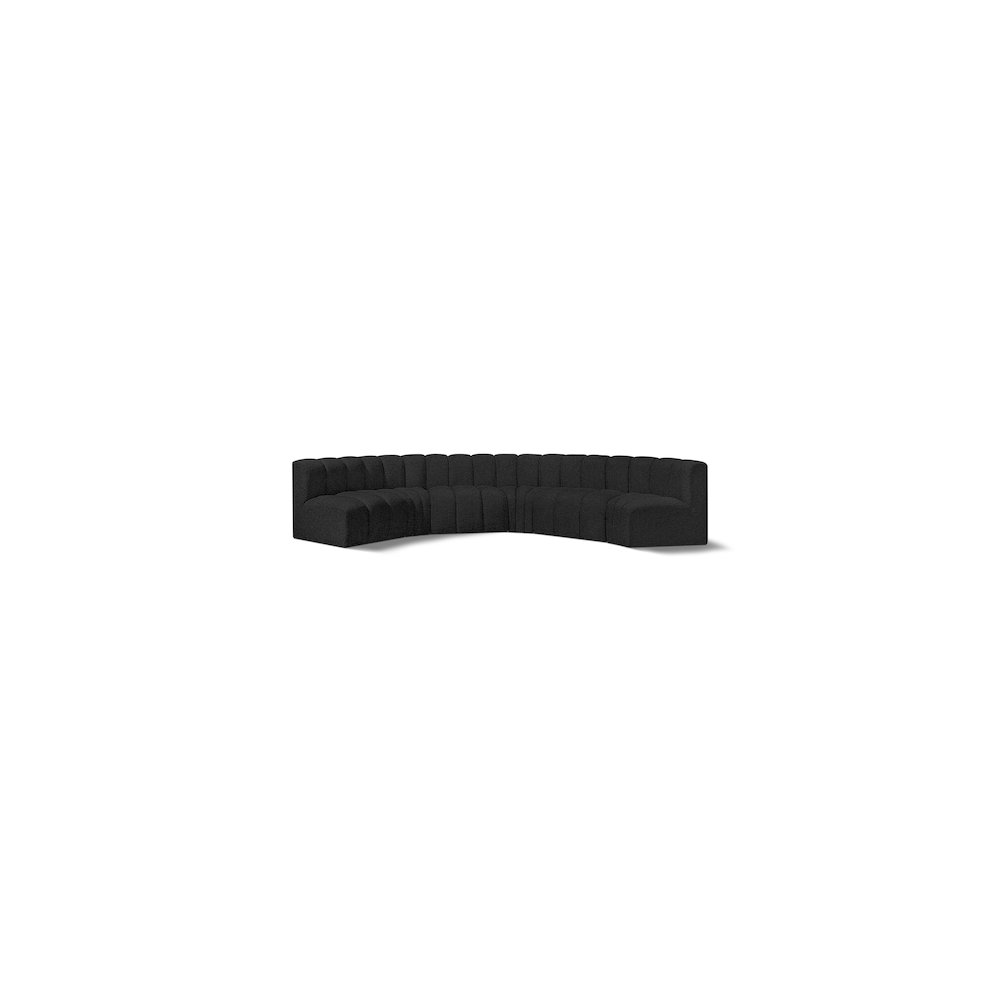 Arc Black Boucle Fabric Modular Sofa. Picture 1