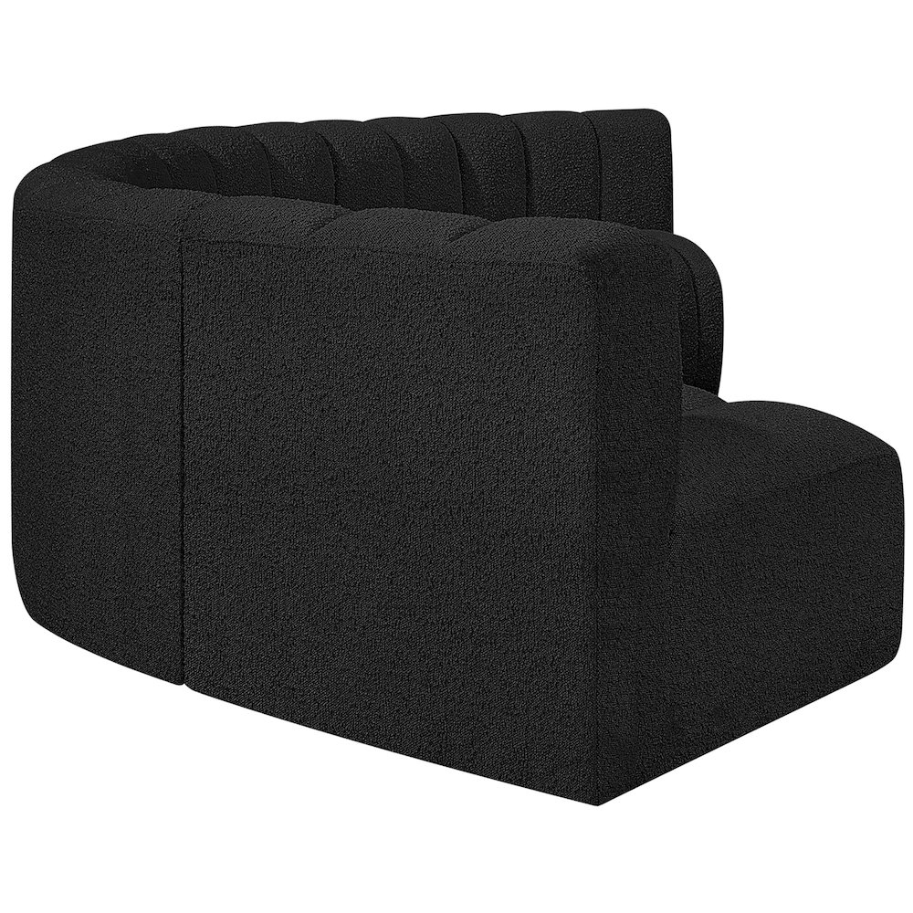 Arc Black Boucle Fabric Modular Sofa. Picture 6