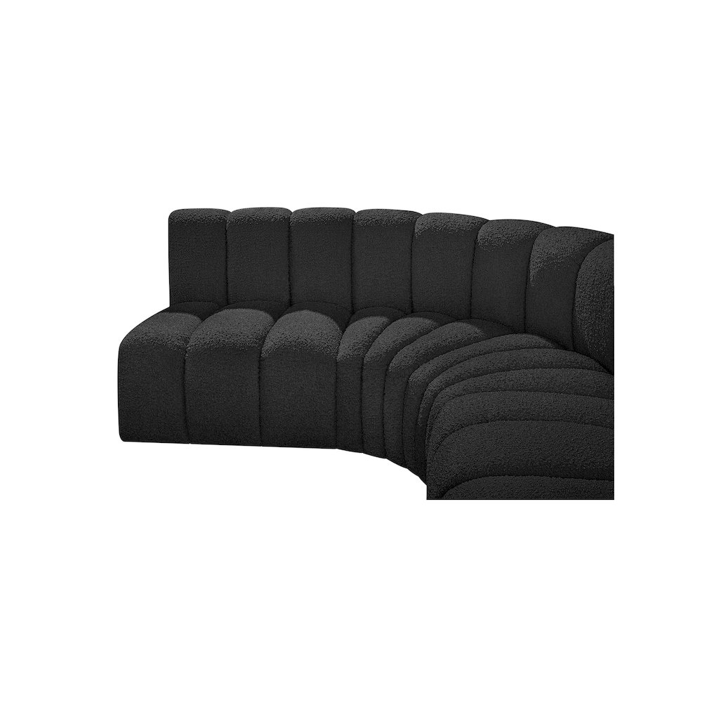 Arc Black Boucle Fabric Modular Sofa. Picture 7