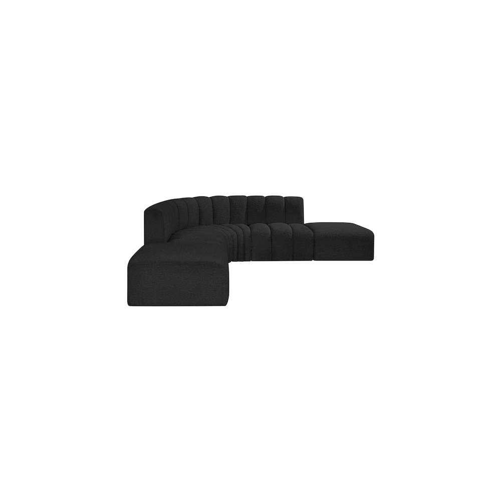 Arc Black Boucle Fabric Modular Sofa. Picture 6