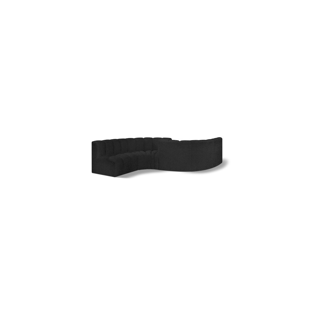 Arc Black Boucle Fabric Modular Sofa. Picture 1