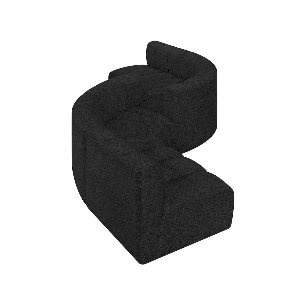 Arc Black Boucle Fabric Modular Sofa. Picture 3