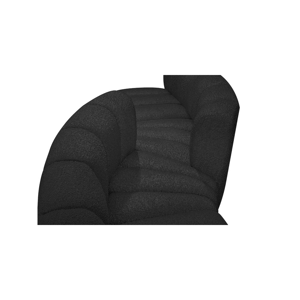 Arc Black Boucle Fabric Modular Sofa. Picture 4