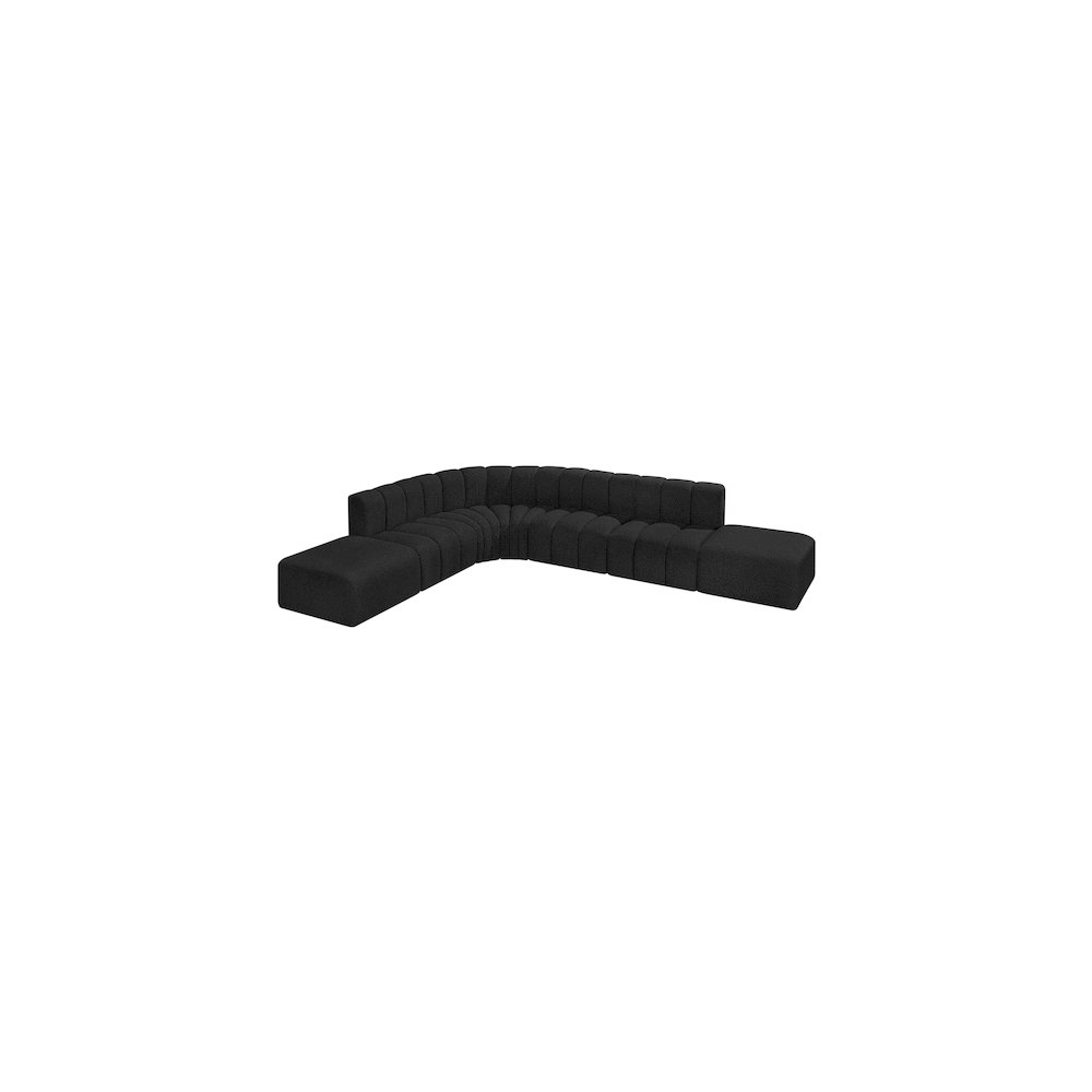 Arc Black Boucle Fabric Modular Sofa. Picture 4
