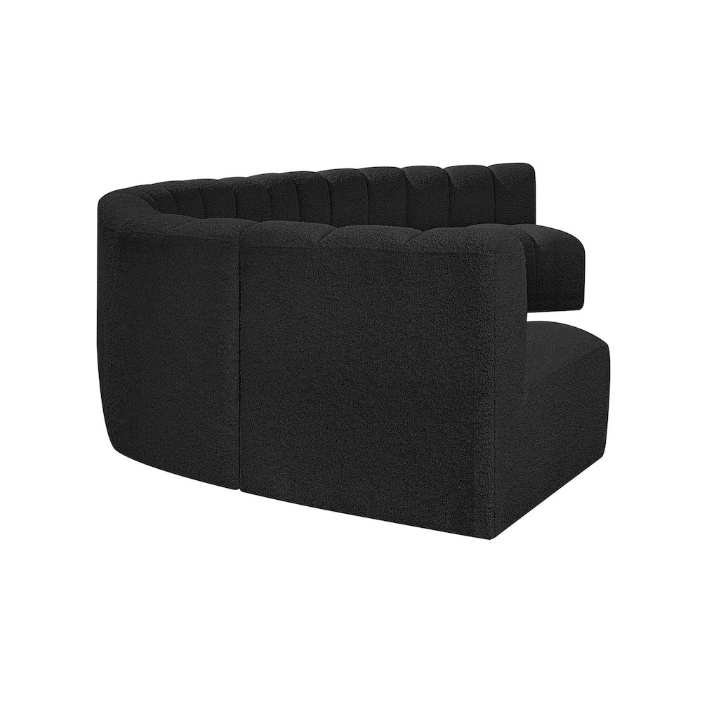 Arc Black Boucle Fabric Modular Sofa. Picture 6