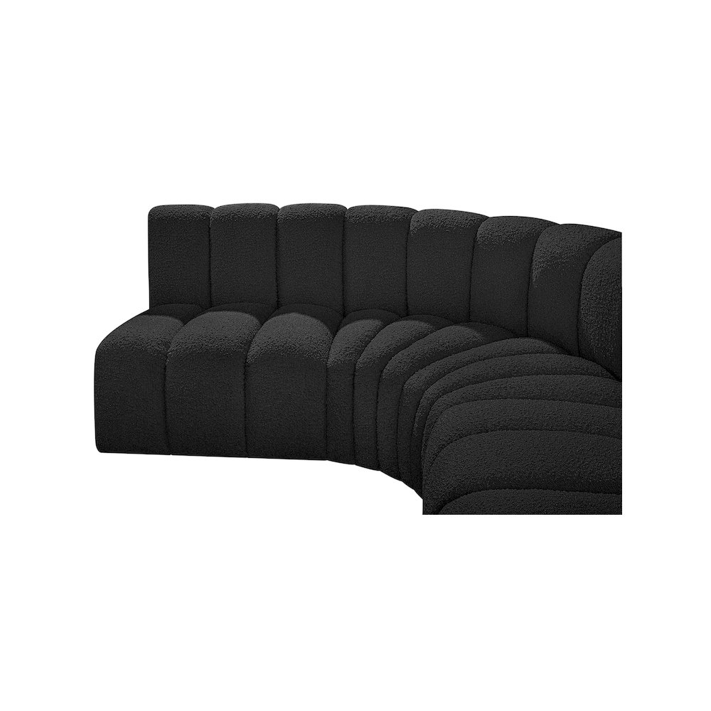 Arc Black Boucle Fabric Modular Sofa. Picture 7