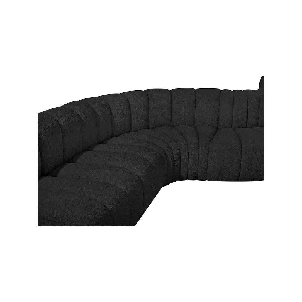 Arc Black Boucle Fabric Modular Sofa. Picture 10