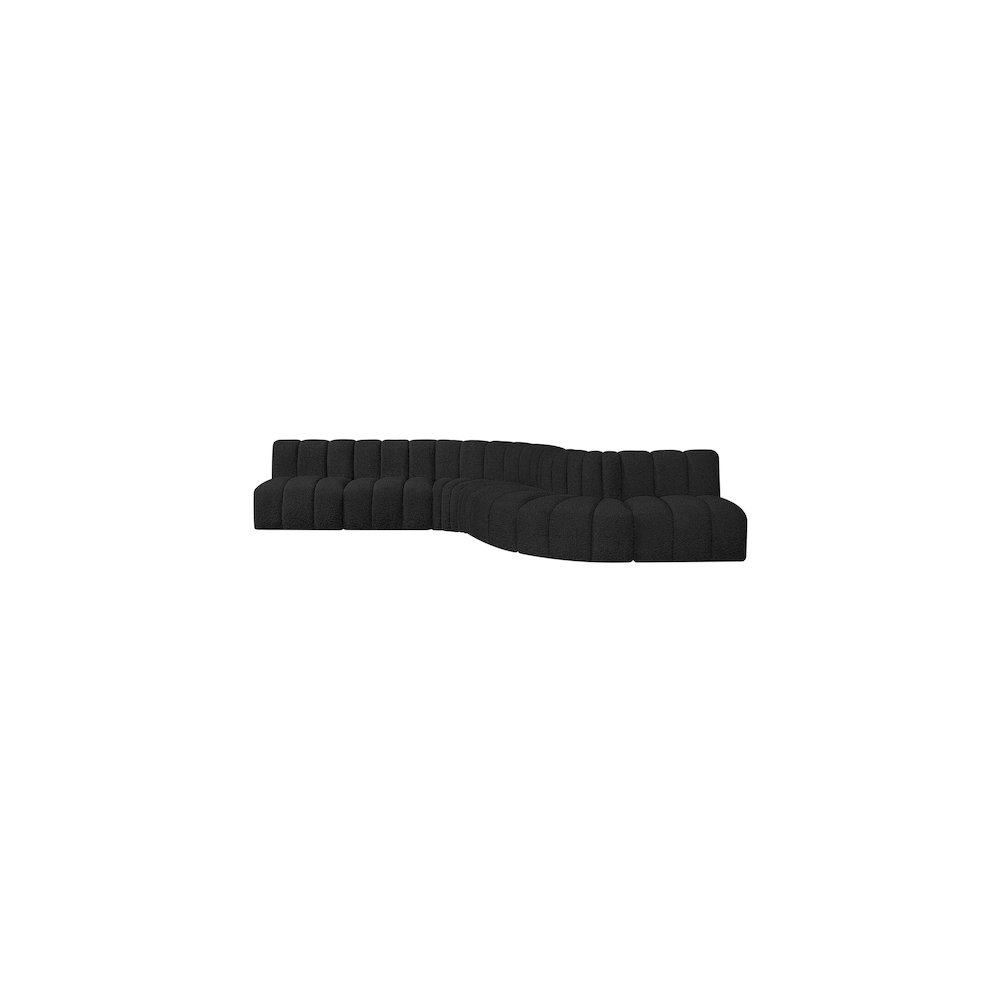 Arc Black Boucle Fabric Modular Sofa. Picture 4