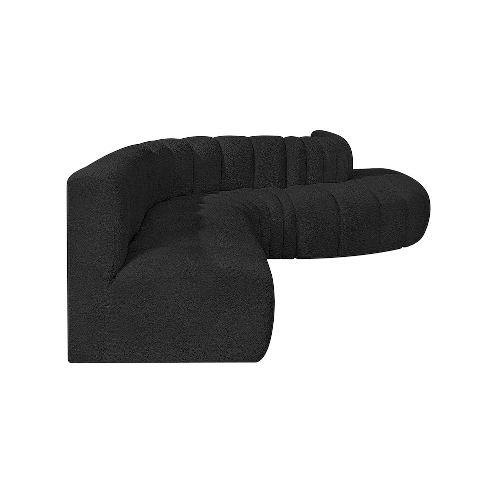 Arc Black Boucle Fabric Modular Sofa. Picture 6