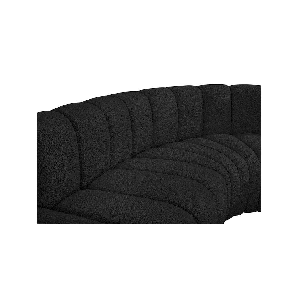Arc Black Boucle Fabric Modular Sofa. Picture 8