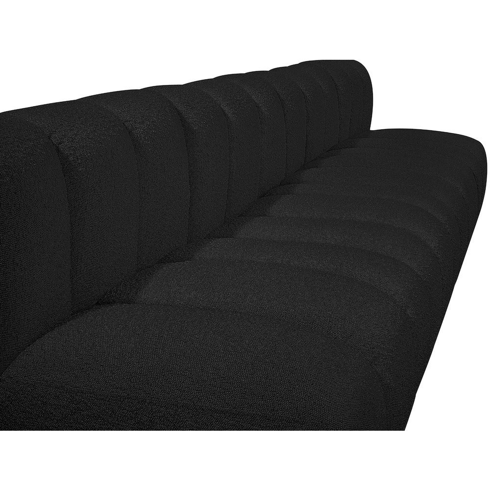 Arc Black Boucle Fabric Modular Sofa. Picture 9