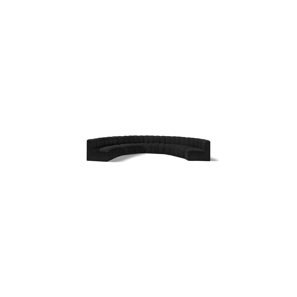 Arc Black Boucle Fabric Modular Sofa. Picture 1