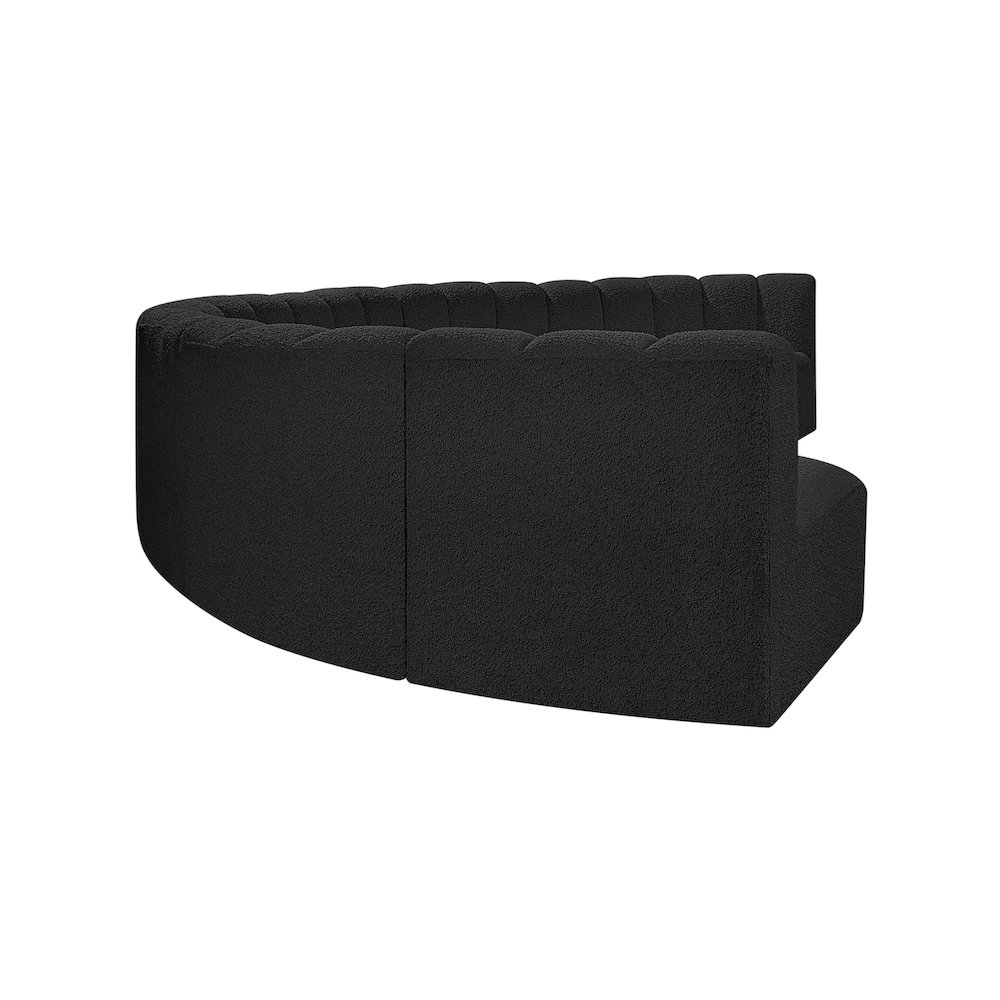 Arc Black Boucle Fabric Modular Sofa. Picture 6