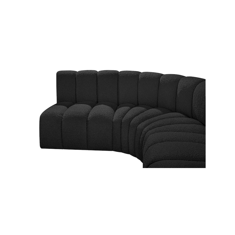Arc Black Boucle Fabric Modular Sofa. Picture 7