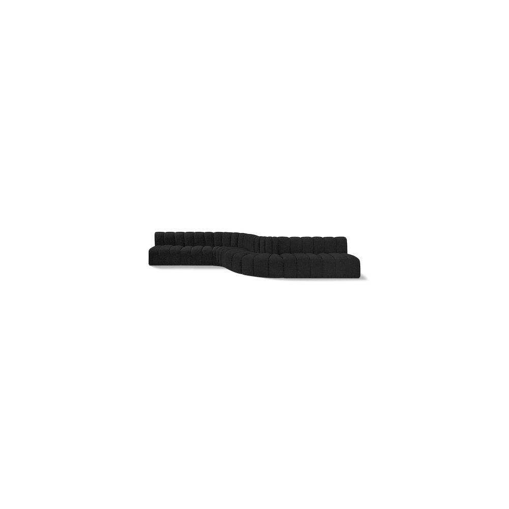 Arc Black Boucle Fabric Modular Sofa. Picture 1