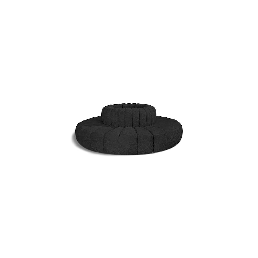 Arc Black Boucle Fabric Modular Sofa. Picture 1