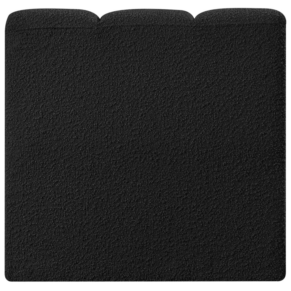 Arc Black Boucle Fabric Straight Chair. Picture 3