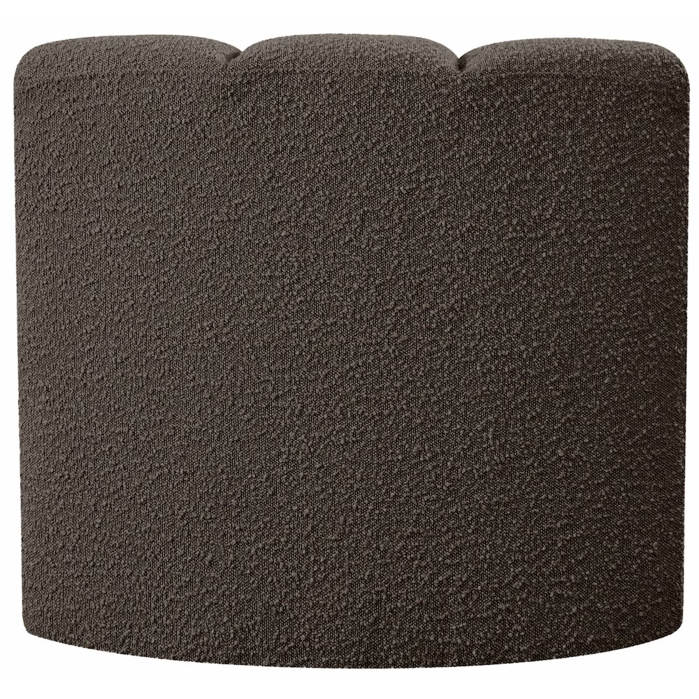 Arc Brown Boucle Fabric Curved Corner. Picture 3