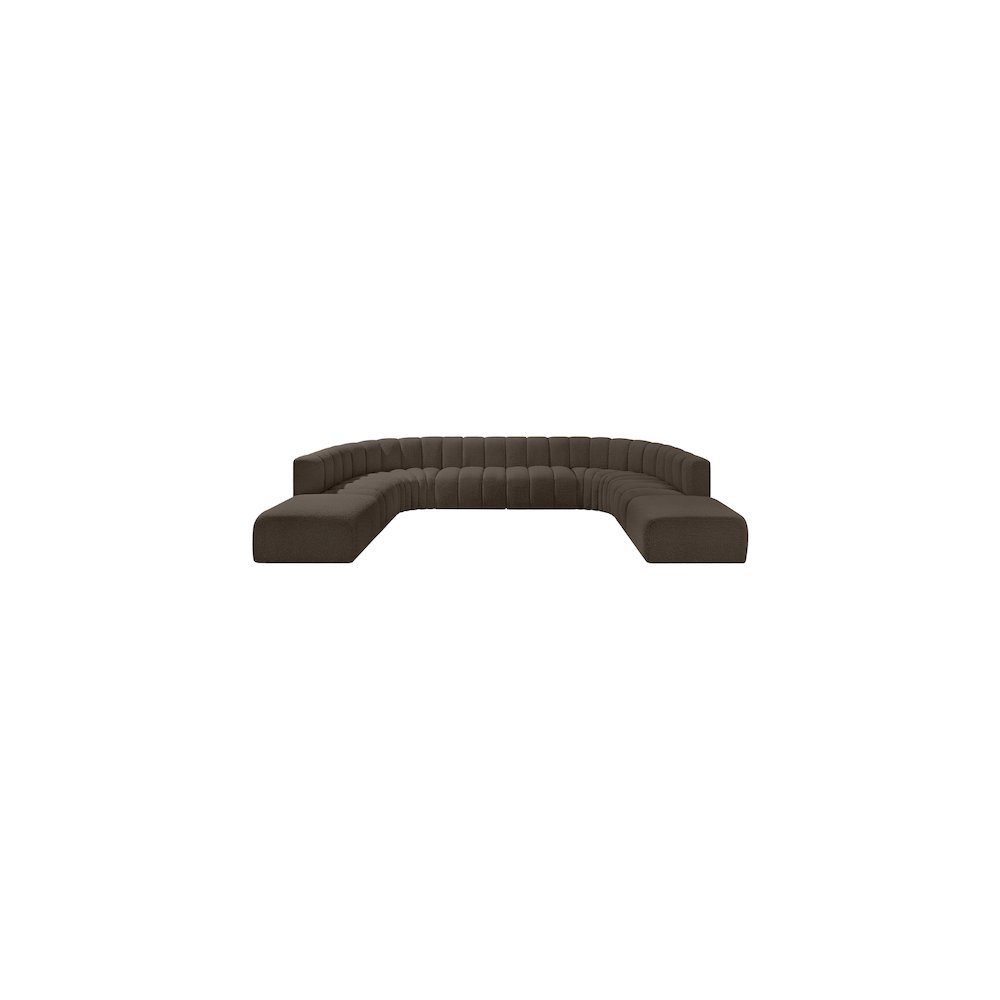 Arc Brown Boucle Fabric Modular Sofa. Picture 4