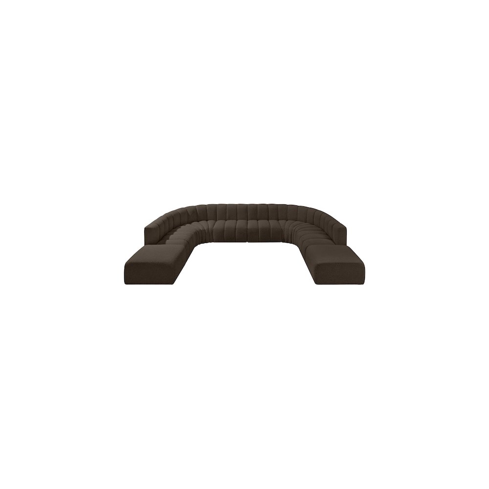 Arc Brown Boucle Fabric Modular Sofa. Picture 5