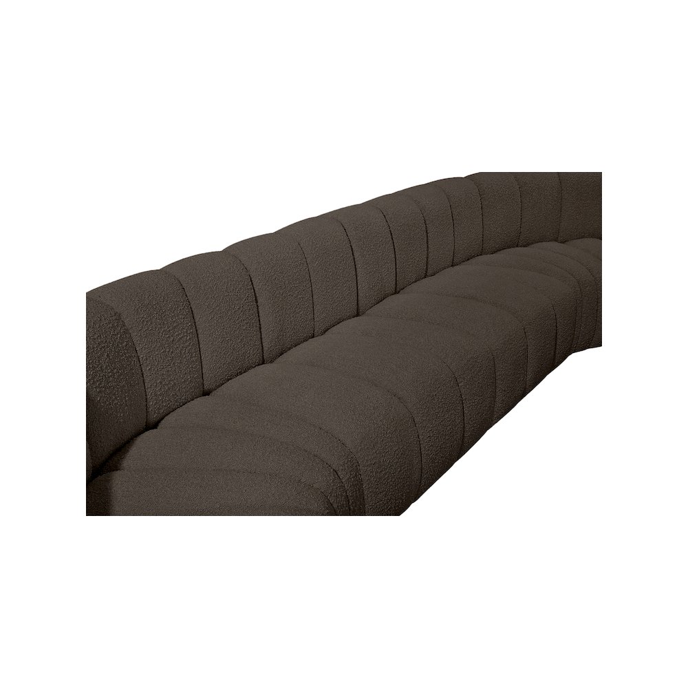Arc Brown Boucle Fabric Modular Sofa. Picture 8