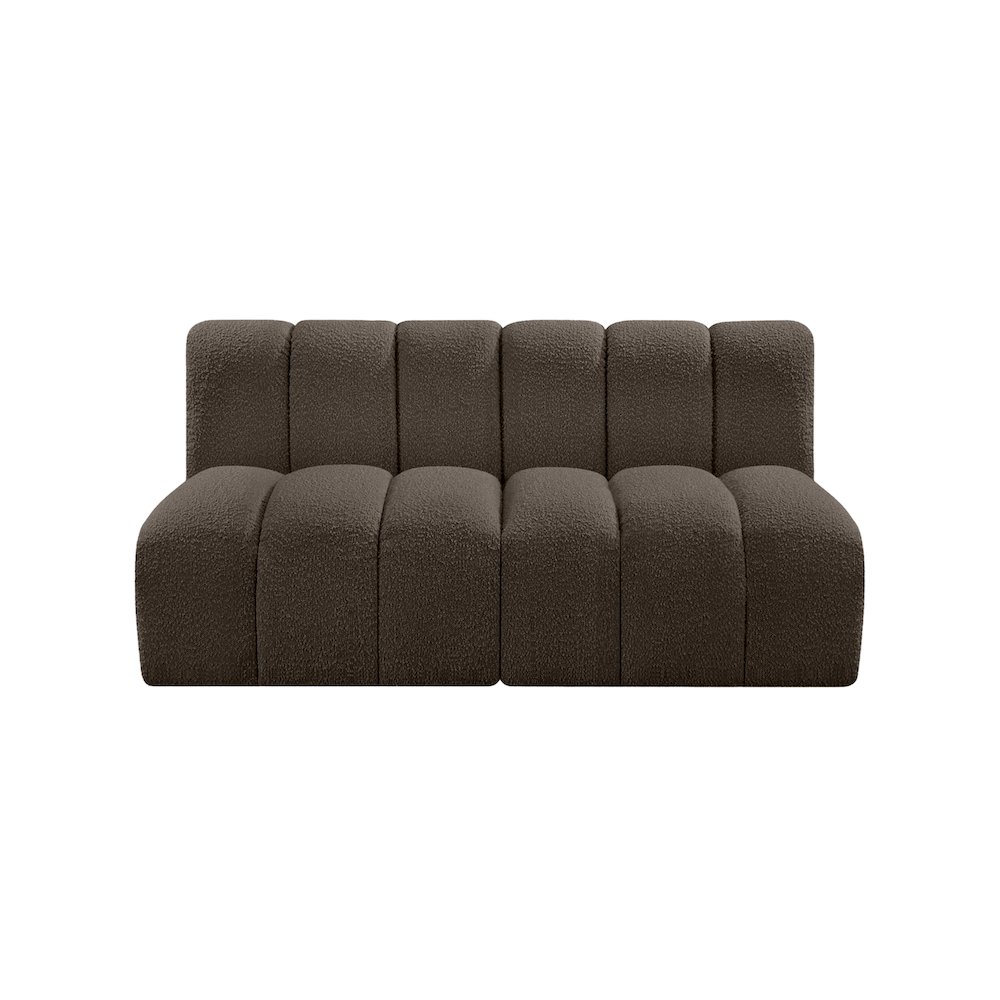 Arc Brown Boucle Fabric Modular Sofa. Picture 4