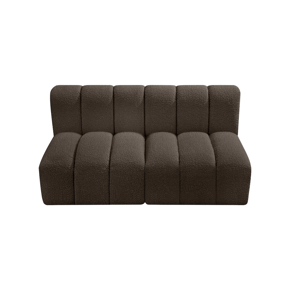 Arc Brown Boucle Fabric Modular Sofa. Picture 5