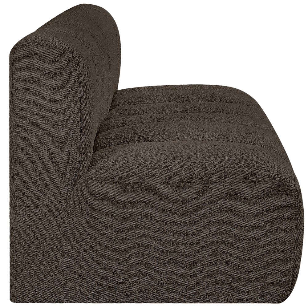 Arc Brown Boucle Fabric Modular Sofa. Picture 7