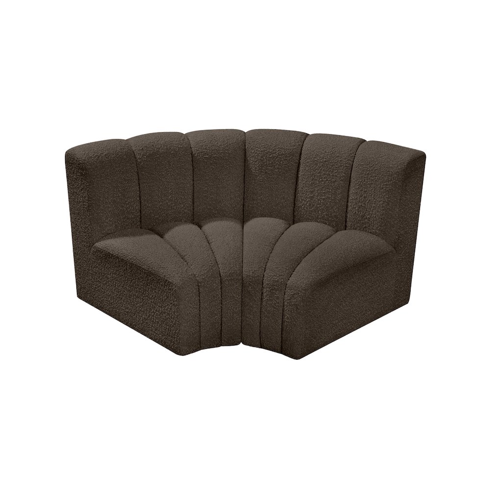Arc Brown Boucle Fabric Modular Sofa. Picture 3