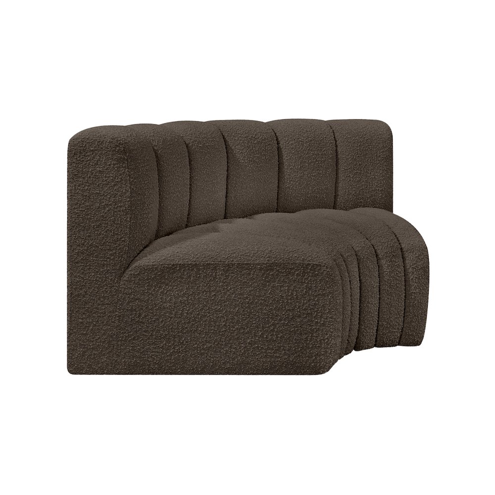 Arc Brown Boucle Fabric Modular Sofa. Picture 4
