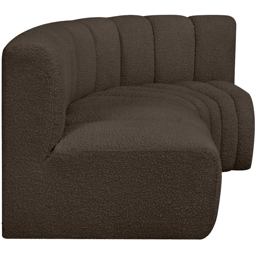 Arc Brown Boucle Fabric Modular Sofa. Picture 6