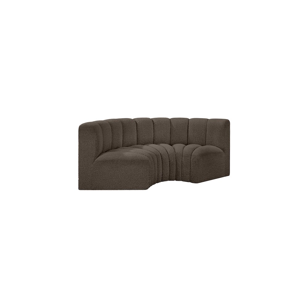 Arc Brown Boucle Fabric Modular Sofa. Picture 5