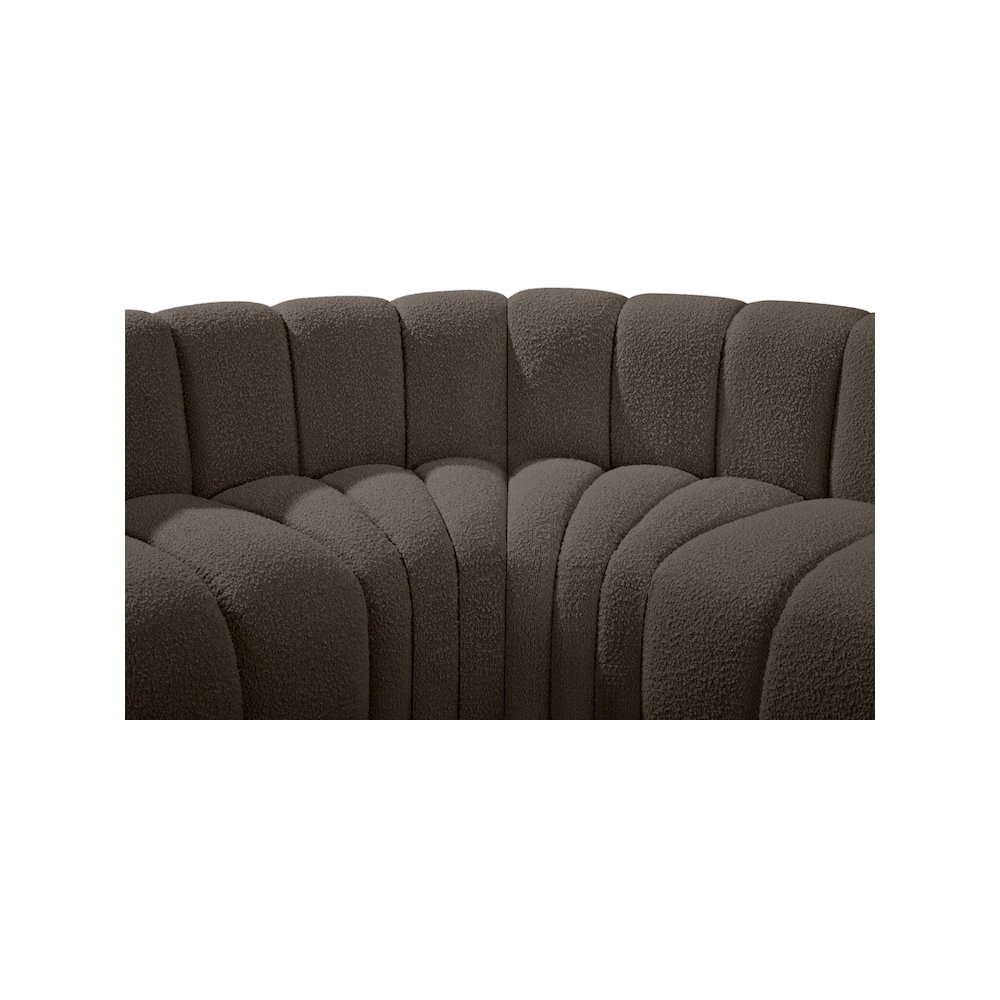 Arc Brown Boucle Fabric Modular Sofa. Picture 7