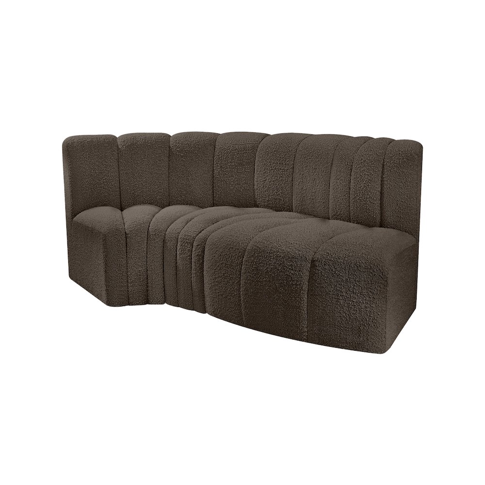 Arc Brown Boucle Fabric Modular Sofa. Picture 5