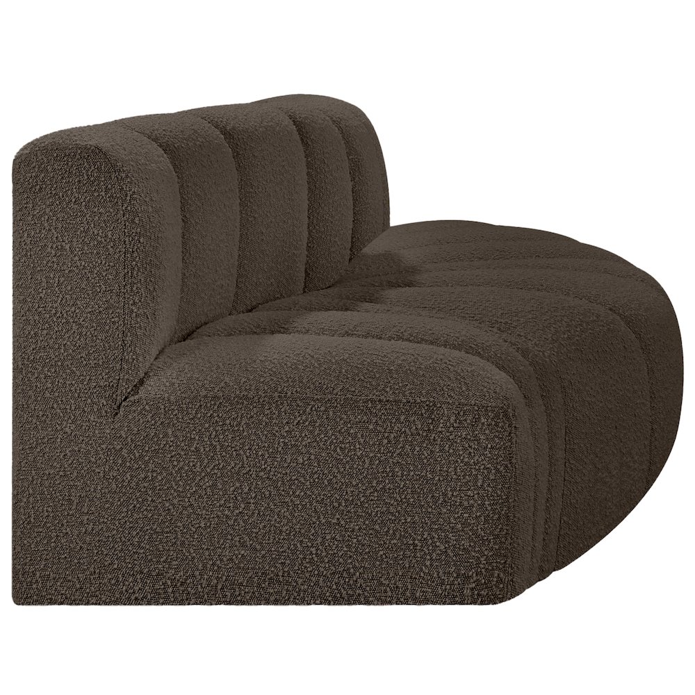 Arc Brown Boucle Fabric Modular Sofa. Picture 5