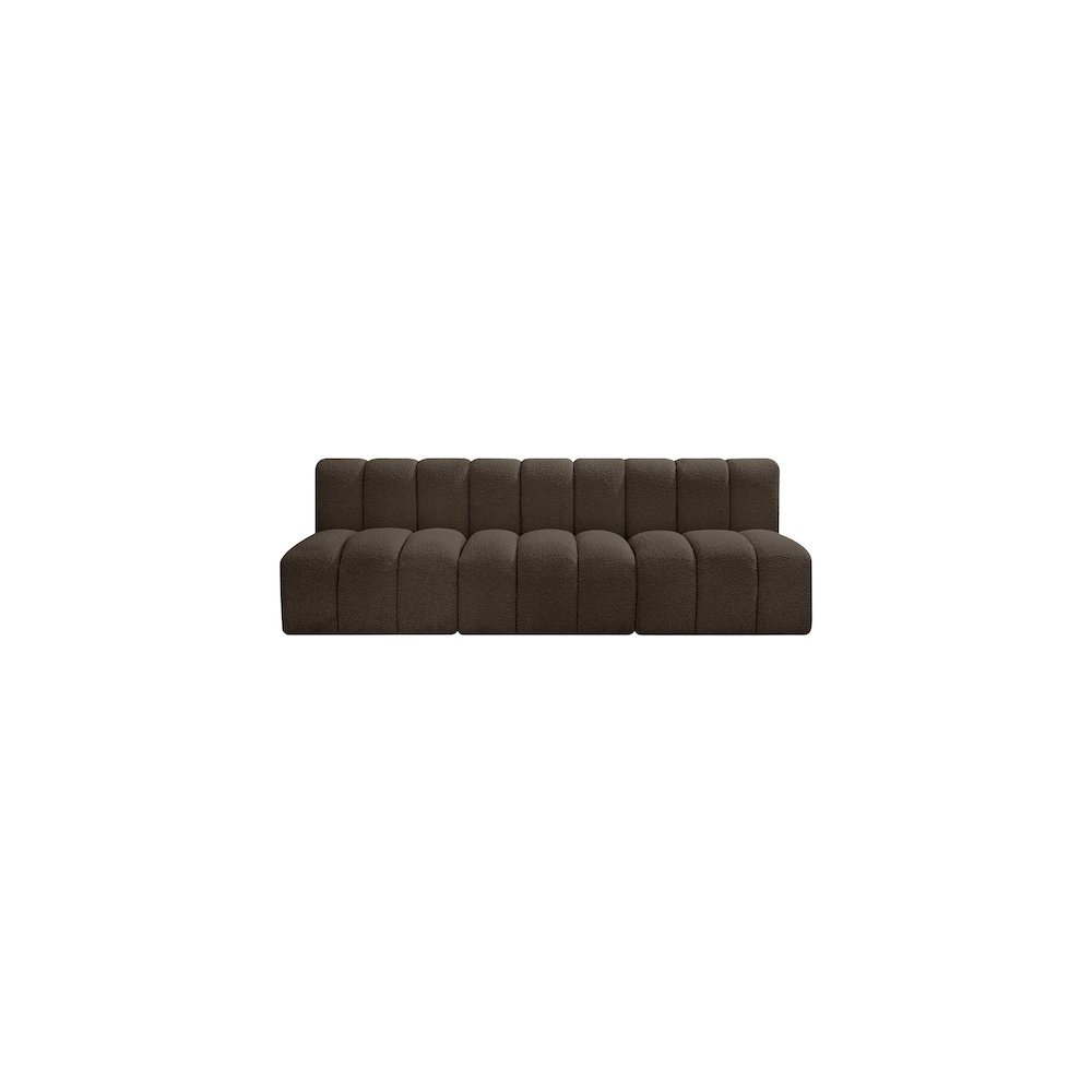 Arc Brown Boucle Fabric Modular Sofa. Picture 4
