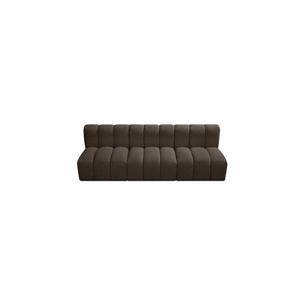 Arc Brown Boucle Fabric Modular Sofa. Picture 5