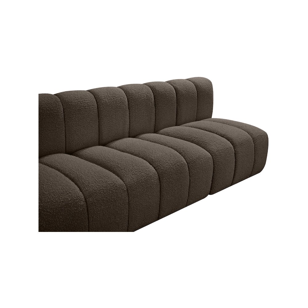 Arc Brown Boucle Fabric Modular Sofa. Picture 7