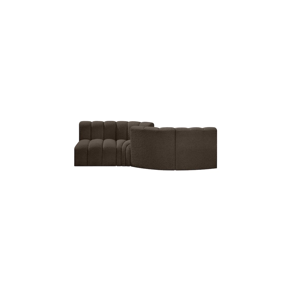 Arc Brown Boucle Fabric Modular Sofa. Picture 3