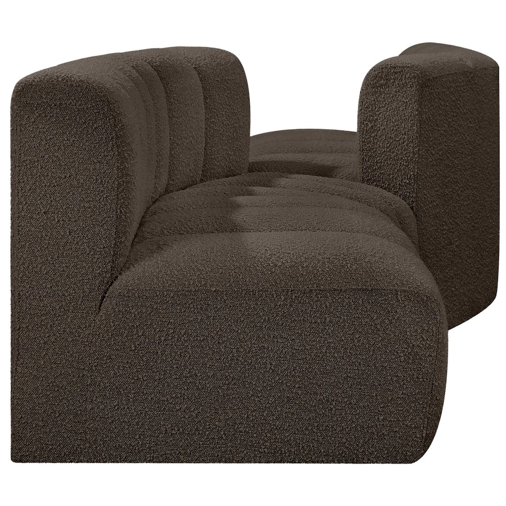 Arc Brown Boucle Fabric Modular Sofa. Picture 5