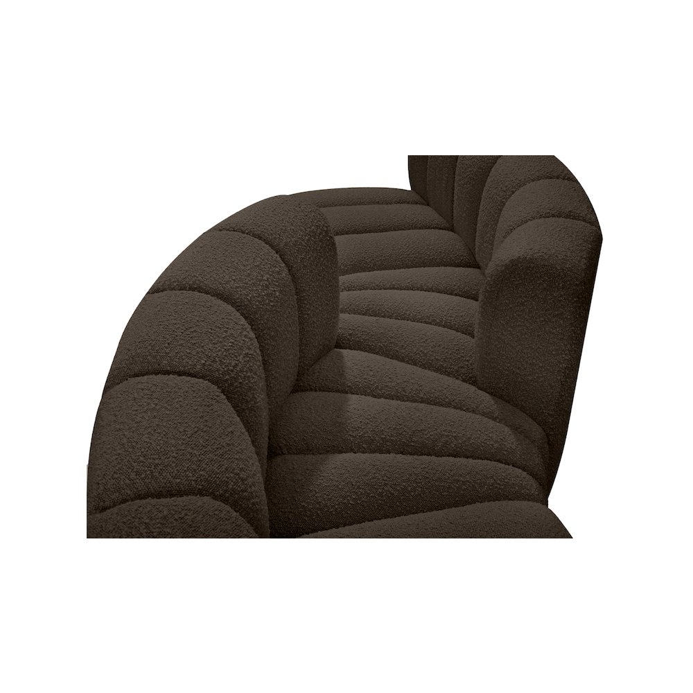Arc Brown Boucle Fabric Modular Sofa. Picture 6