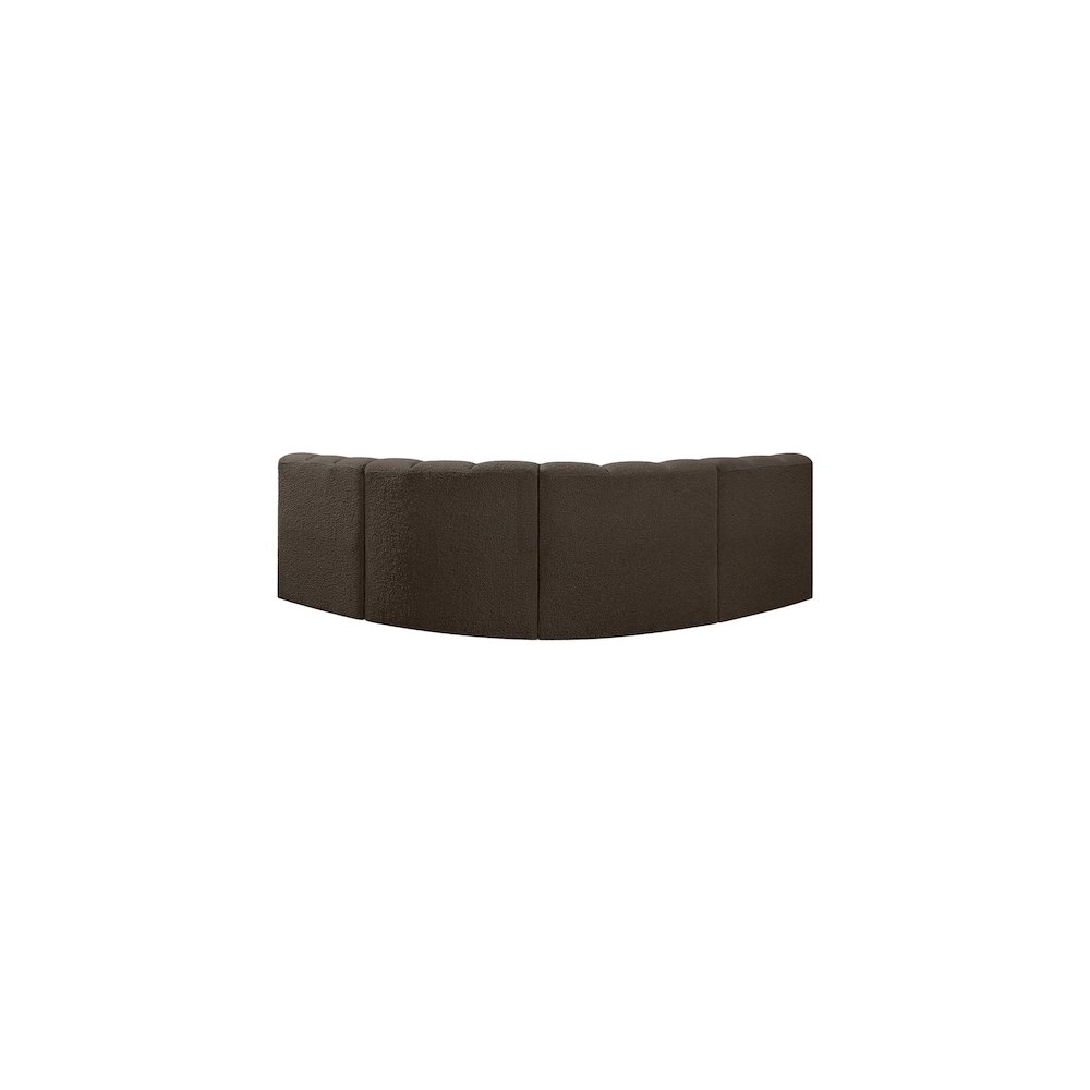 Arc Brown Boucle Fabric Modular Sofa. Picture 3