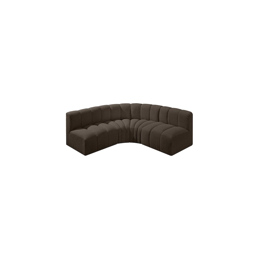 Arc Brown Boucle Fabric Modular Sofa. Picture 5