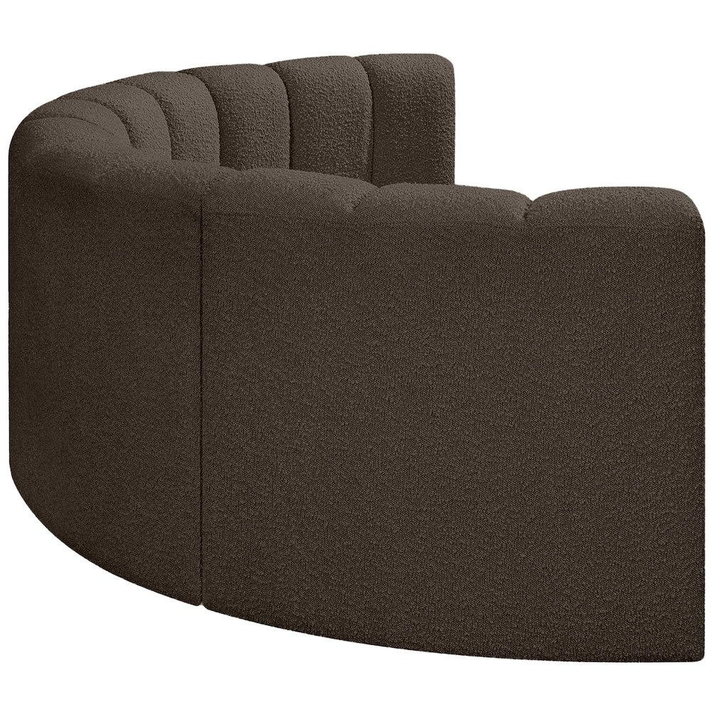 Arc Brown Boucle Fabric Modular Sofa. Picture 6