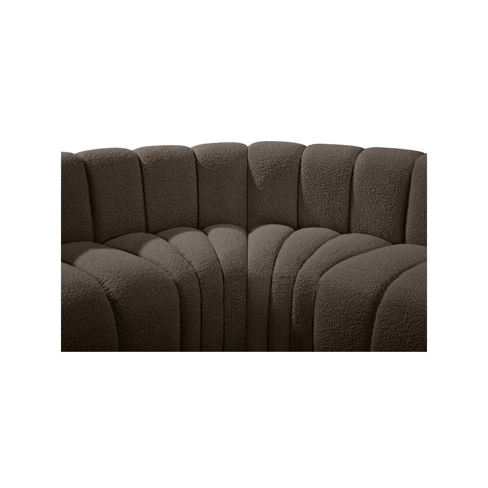 Arc Brown Boucle Fabric Modular Sofa. Picture 7