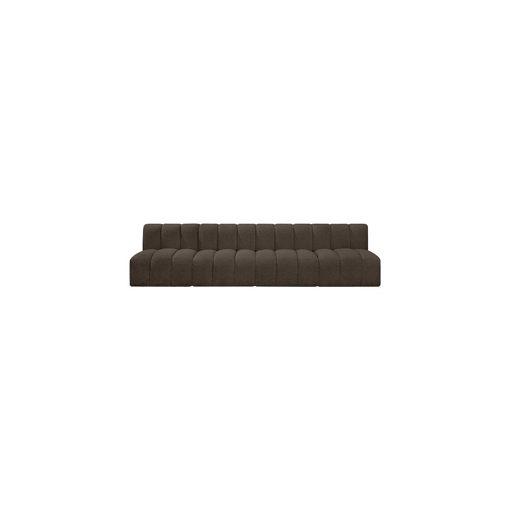 Arc Brown Boucle Fabric Modular Sofa. Picture 4