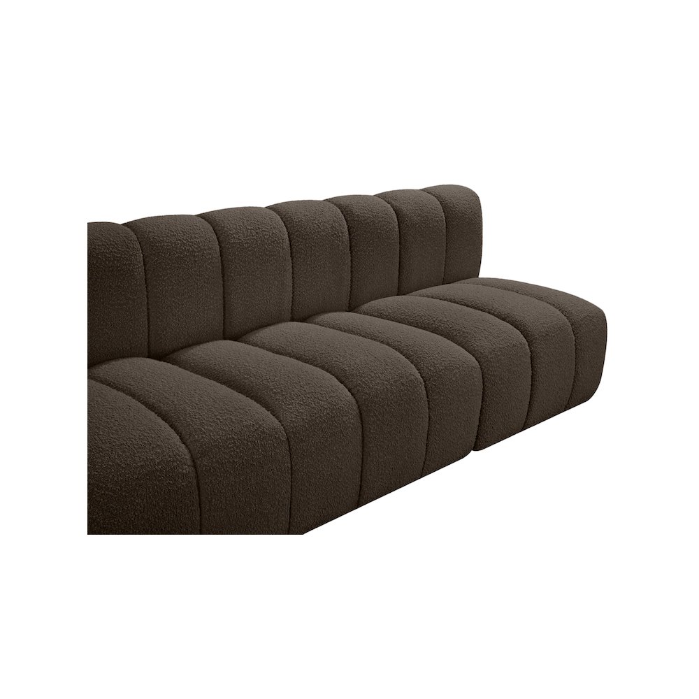 Arc Brown Boucle Fabric Modular Sofa. Picture 7