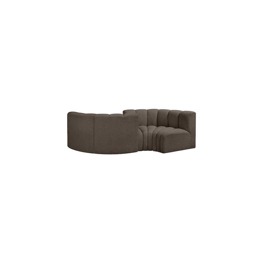 Arc Brown Boucle Fabric Modular Sofa. Picture 3
