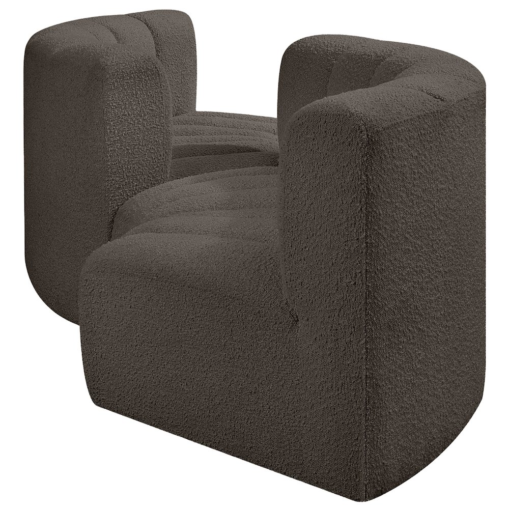 Arc Brown Boucle Fabric Modular Sofa. Picture 5